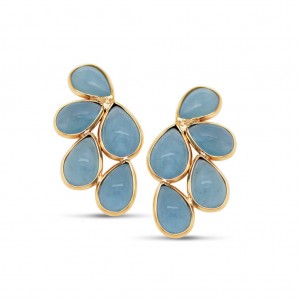 18 K Flora Aquamarine Earrings